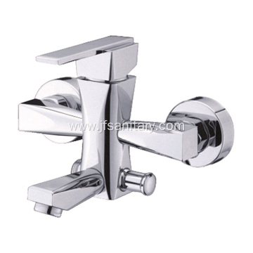 Angular Wall-Mounted Brass Hand Shower Faucet 2 Function